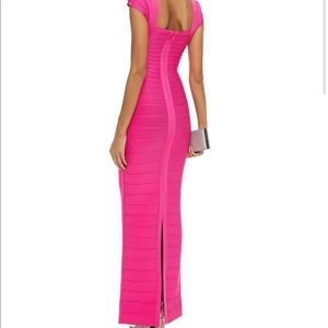 Herve Leger Hot Pink Bandage Gown
